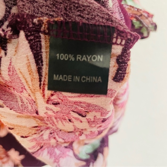 Southern Stitch woman’s boho long sleeve blouse top size S floral gauzy flowy - Picture 3 of 9